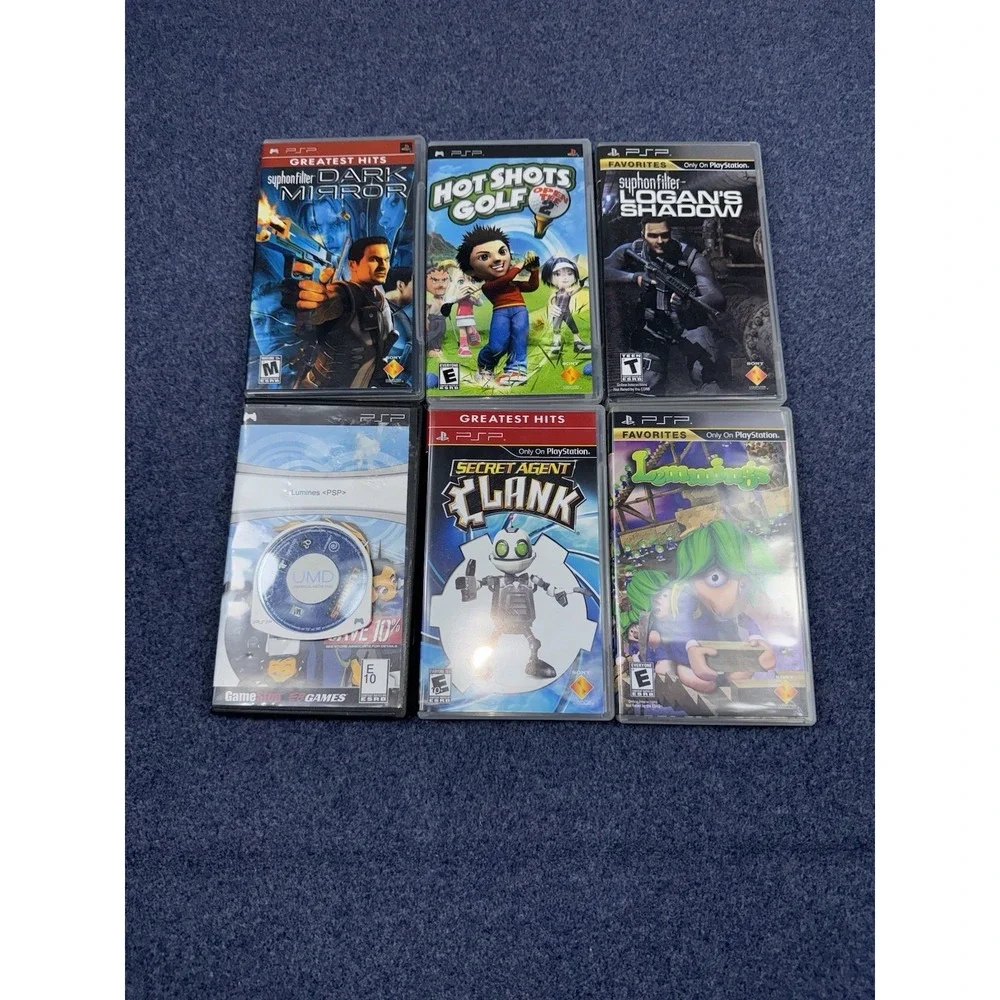 Lot Of 6 PSP Games Sony PlayStation Portable Variety Tested Clean!